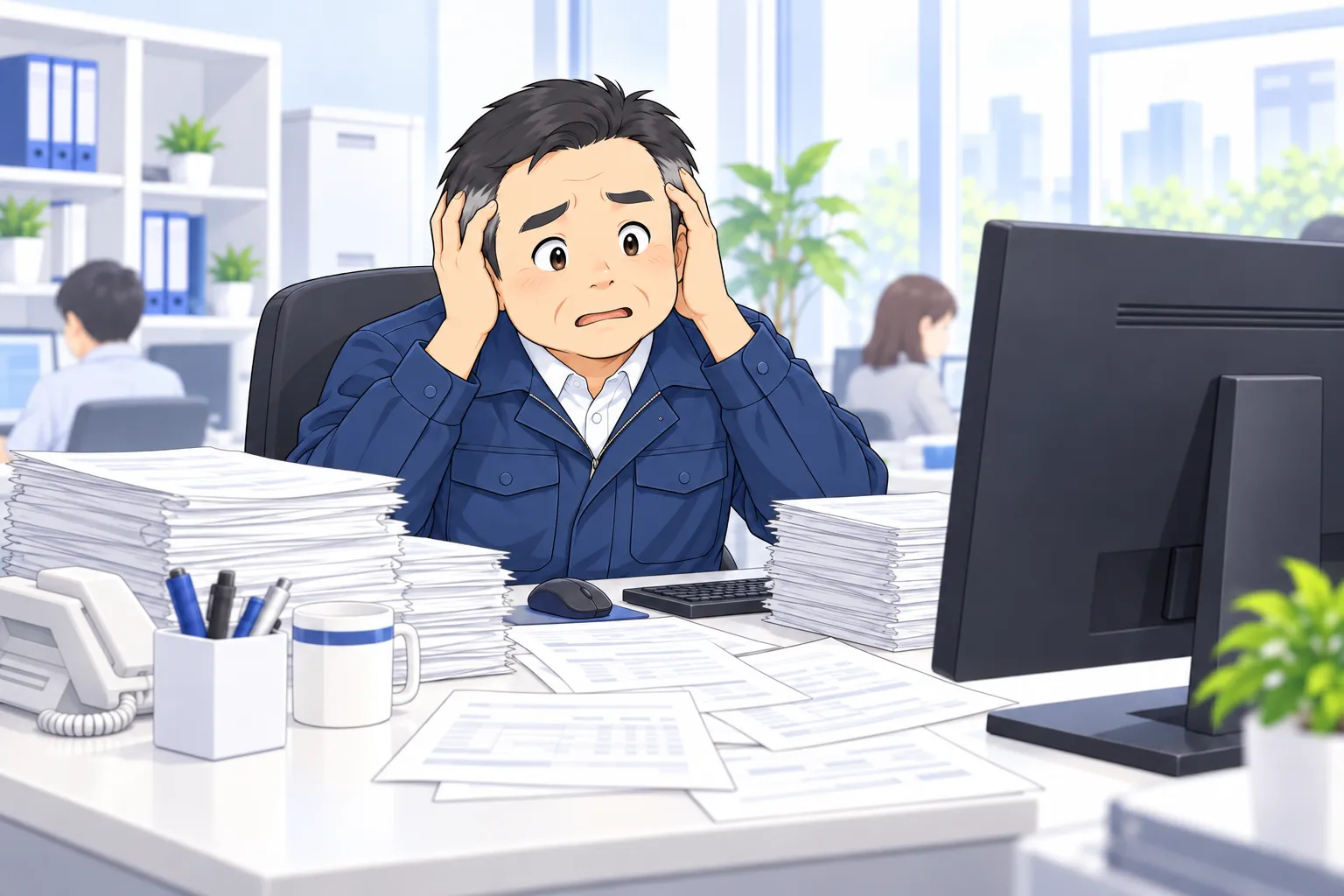 社長が頭を抱えている。机の上に、調査と復旧の見積書の束